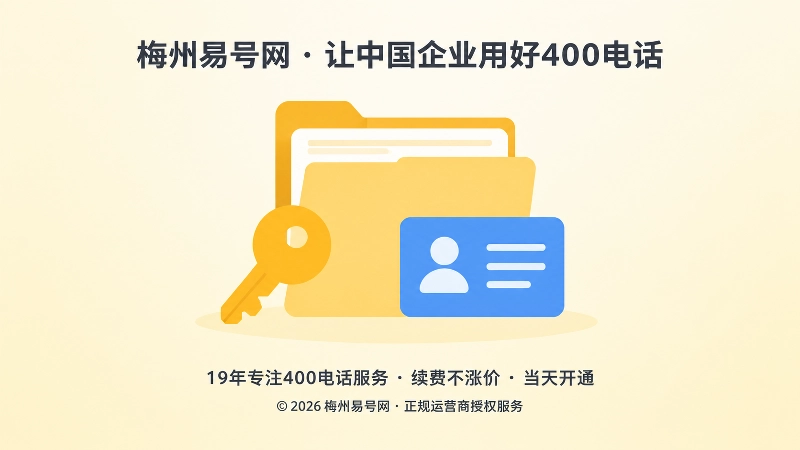 企业400电话后台权限与档案管理聚焦式插画